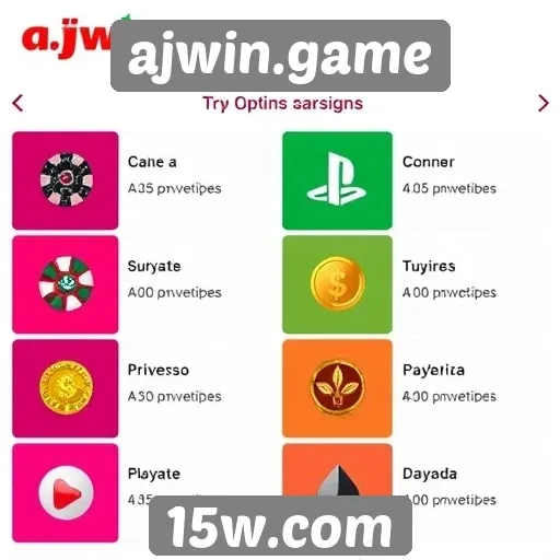 Exploração das opções de pagamento no ajwin.game